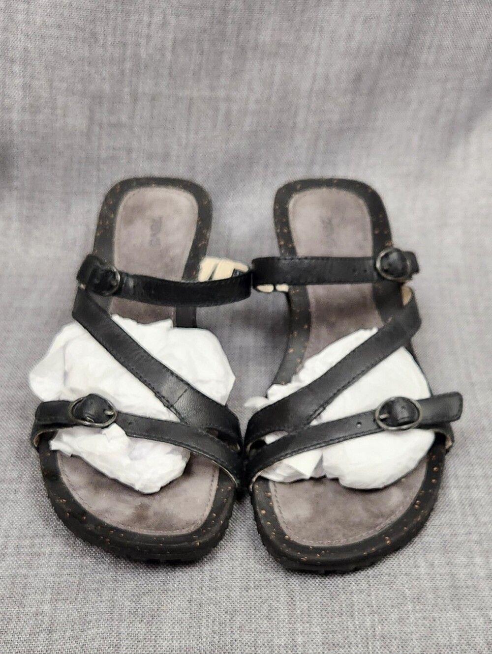 Teva Black Strap Wedge Sandals. 8.5 - Picture 2 of 11